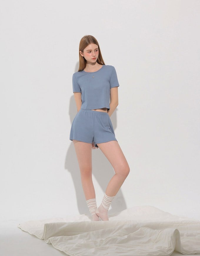 Logo Embroidered Basic Casual Shorts