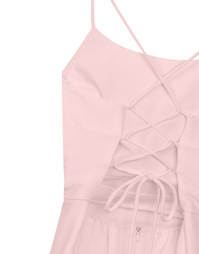 Crisscross Backless Halter Padded Maxi Dress