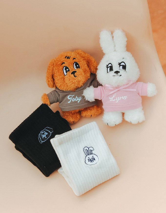 【Lyra & Toby】Embroidered Mid Length Socks