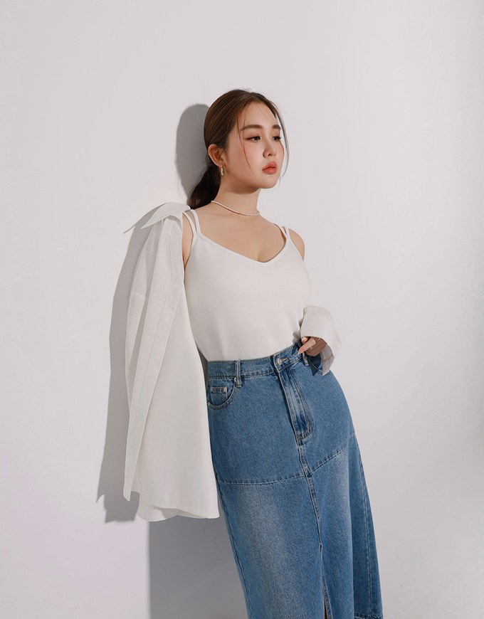 【AiR 2.0】Double Spaghetti Strap V Neck Open Back Bra Top