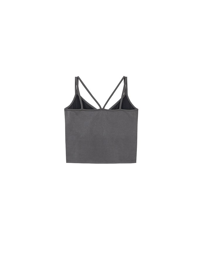 【AiR 2.0】Double Spaghetti Strap V Neck Open Back Bra Top