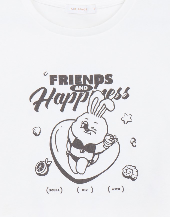 【Lyra & Toby】Printed Lyra Short Sleeve Graphic Cropped Tee
