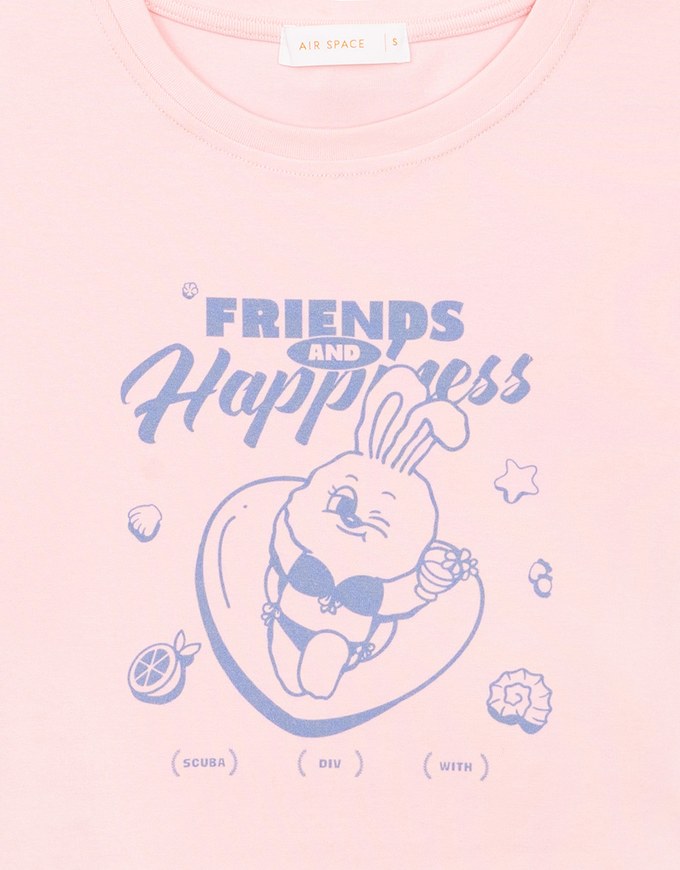 【Lyra & Toby】Printed Lyra Short Sleeve Graphic Cropped Tee