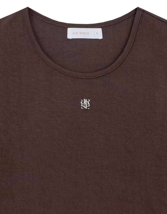 Logo Embroidered Short Sleeve Basic Fitted Tee