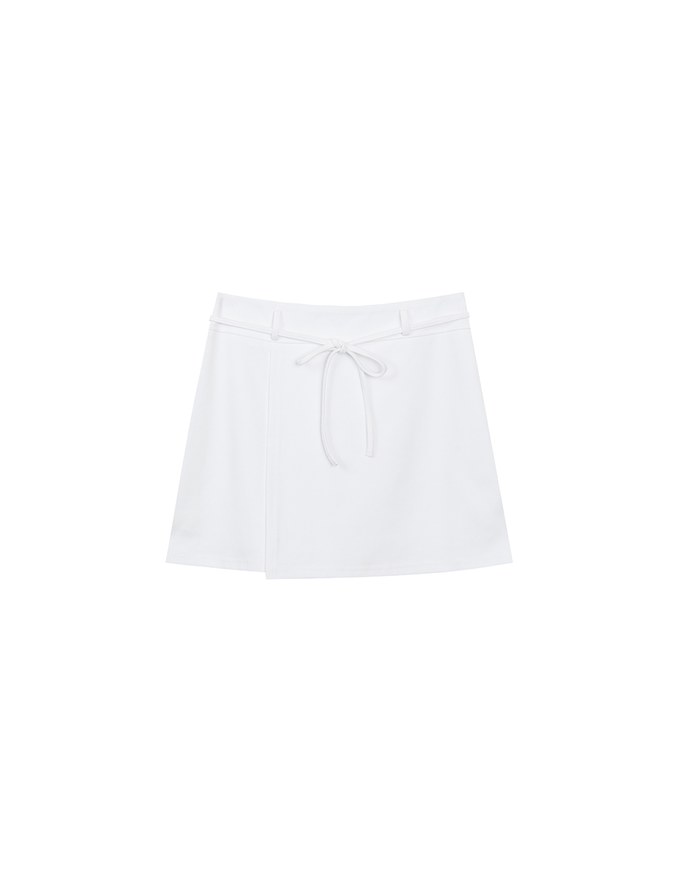 AIRY HOURGLASS Asymmetric Skirt with Drawstring Detail