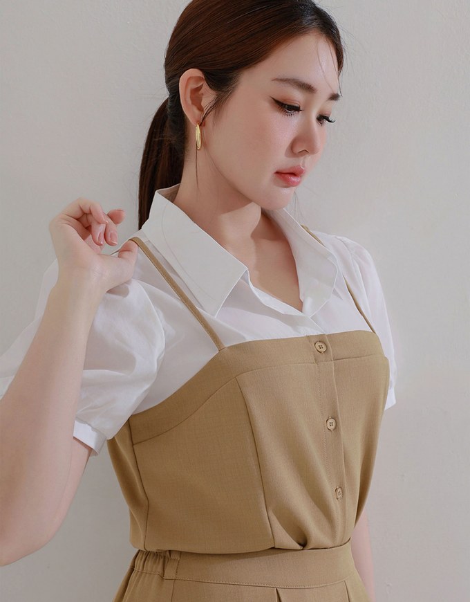 Tailored A Line Pleated Mini Skirt with Wide Waistband Detail