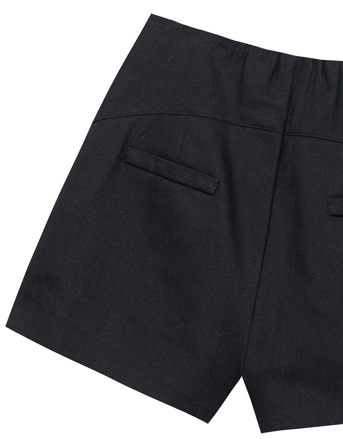 High Waist Hidden Closure Tailored Fit A Line Shorts
