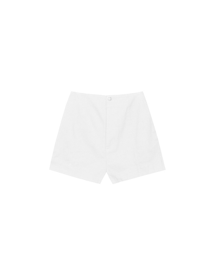 High Waist Hidden Closure Tailored Fit A Line Shorts