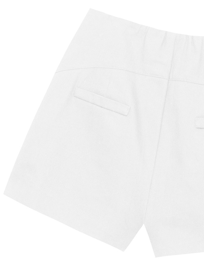 High Waist Hidden Closure Tailored Fit A Line Shorts