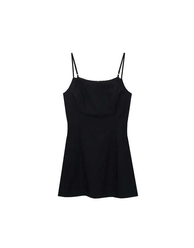 Textured Weave Spaghetti Strap Cami Mini Dress
