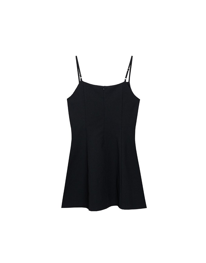 Textured Weave Spaghetti Strap Cami Mini Dress