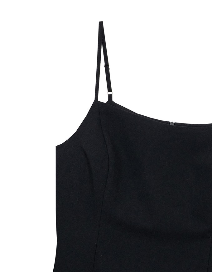 Textured Weave Spaghetti Strap Cami Mini Dress