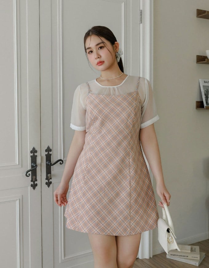 Textured Weave Spaghetti Strap Cami Mini Dress