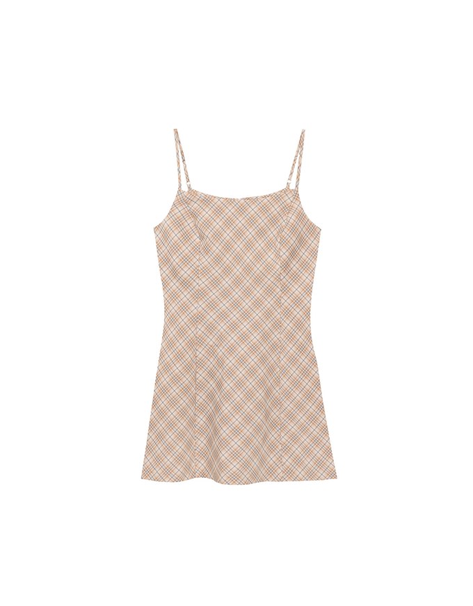 Textured Weave Spaghetti Strap Cami Mini Dress