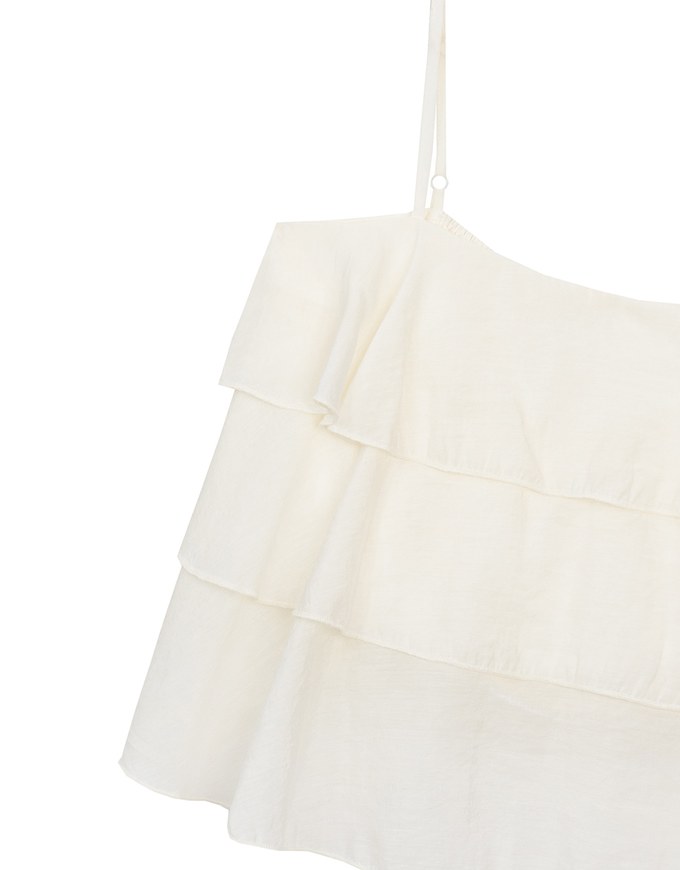 Tiered Ruffle Flowy Spaghetti Strap Cami Top