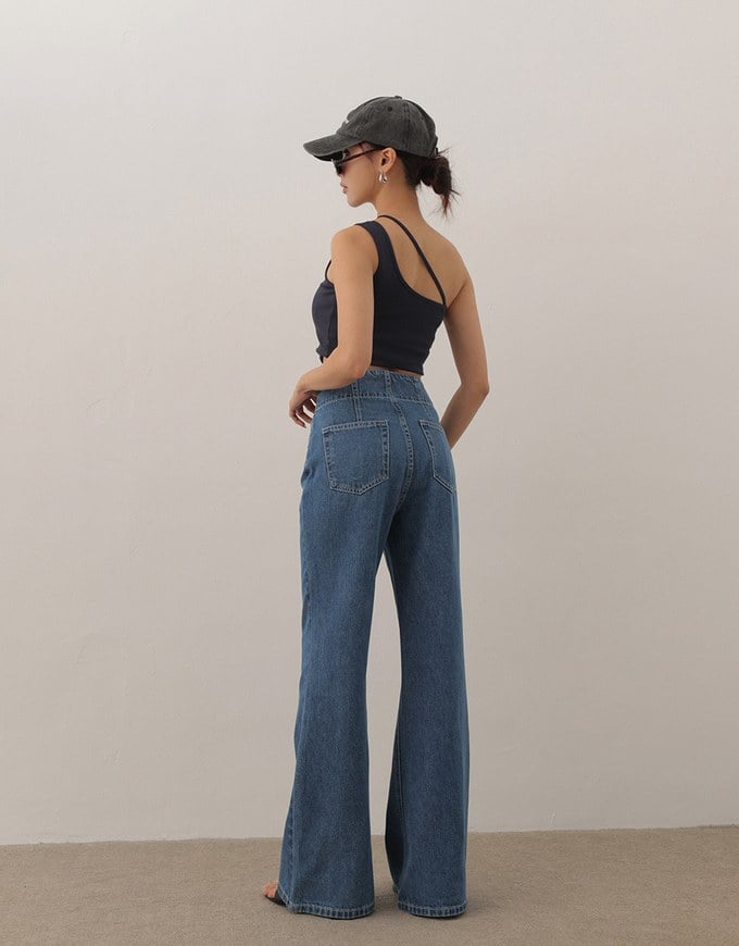 Asymmetrical Neckline One Shoulder Ribbed Knit Padded Crop Top