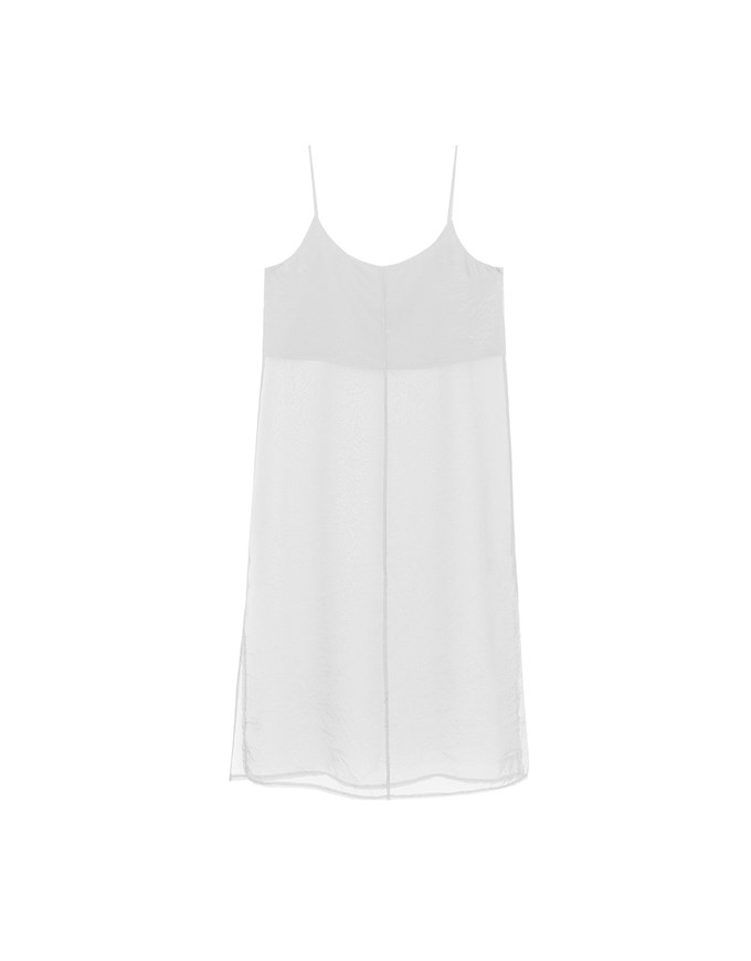 Sheer Longline Cover Up Cami Top with Side Slit Design