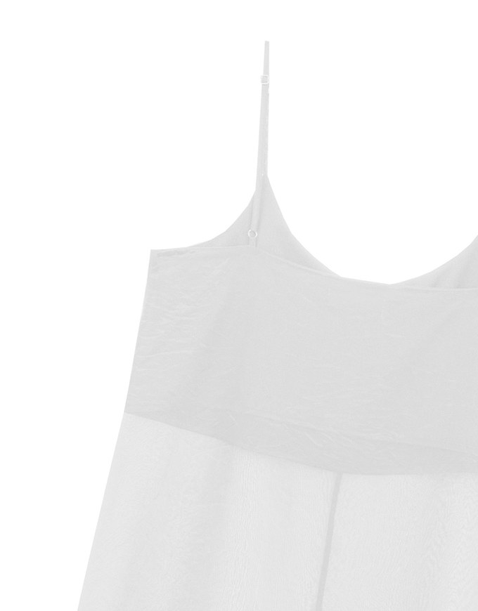 Sheer Longline Cover Up Cami Top with Side Slit Design