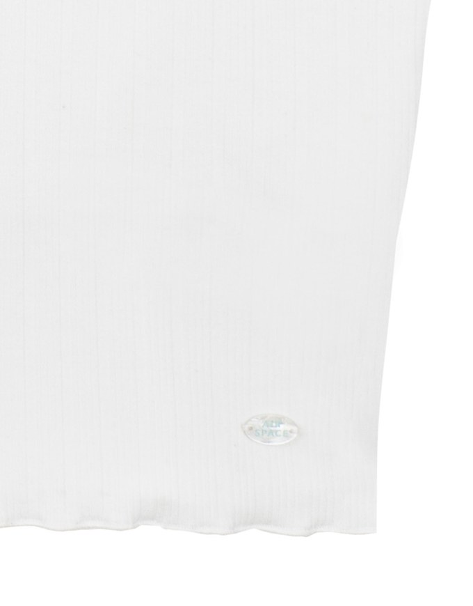 Lace Trimmed Ribbed Spaghetti Strap Padded Tank Top