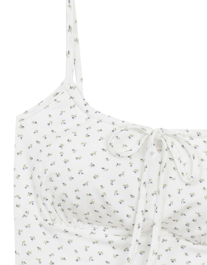 Youthful Vibe Crop Camisole Top with Ruched Drawstring Detail