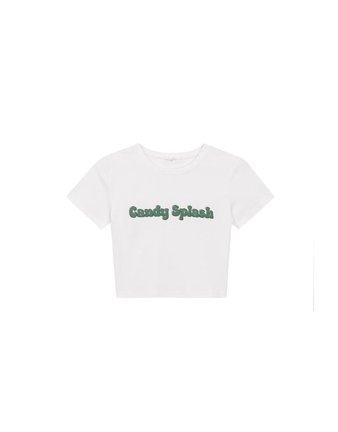 Candy Splash Slogan Fitted Tee