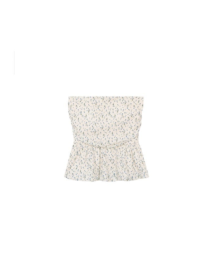 Floral Peplum Padded Tube Top