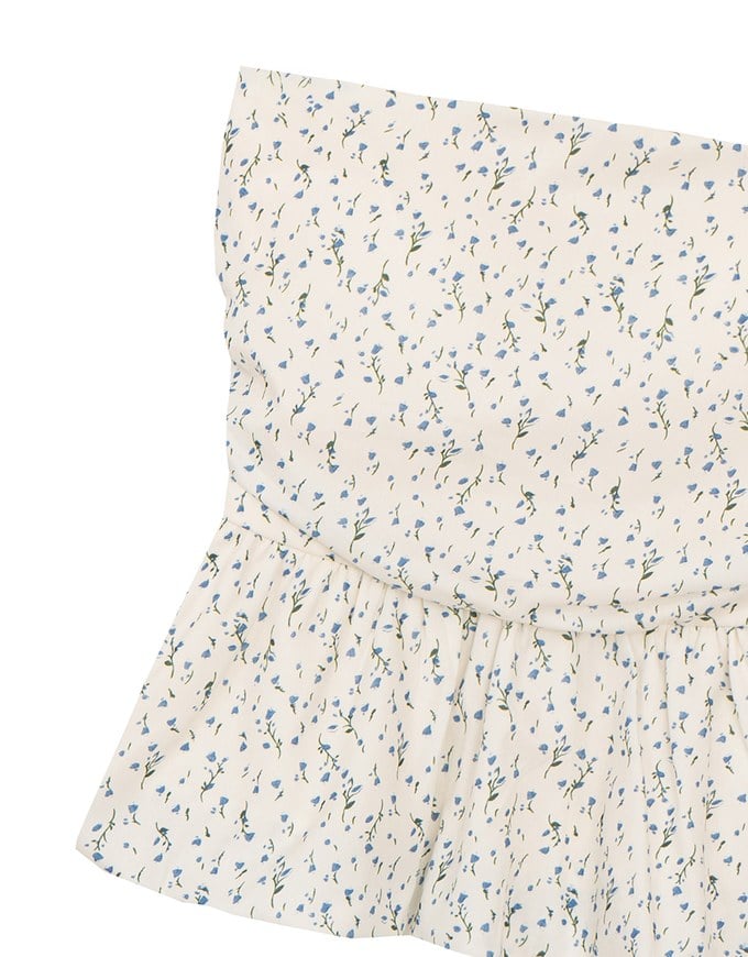 Floral Peplum Padded Tube Top