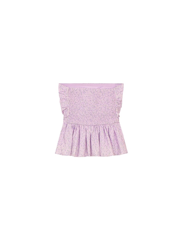 Floral Peplum Padded Tube Top