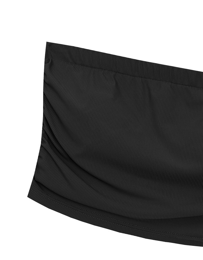 Cooling Fabric Side Ruching Bandeau Bra Top