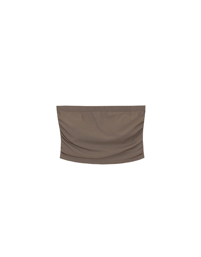 Cooling Fabric Side Ruching Bandeau Bra Top