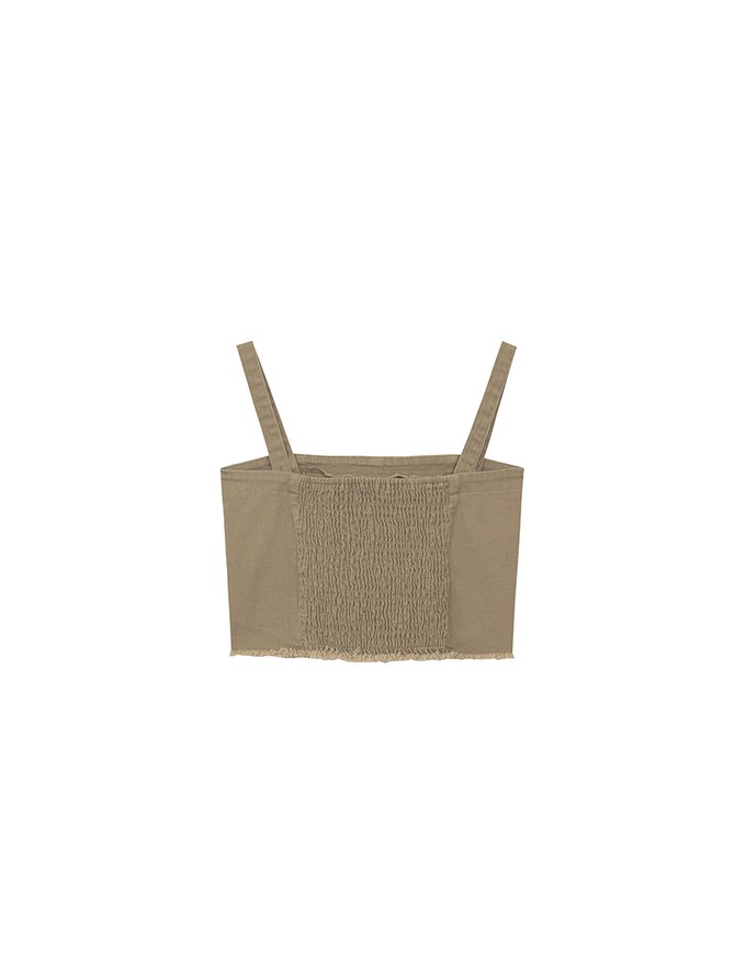 2 Way Frayed Hem Cropped Cami Top with Detachable Straps