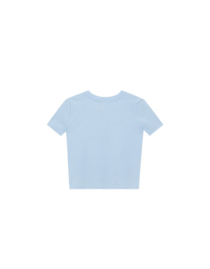 Love Heart Embroidered Lettering Mini Tee