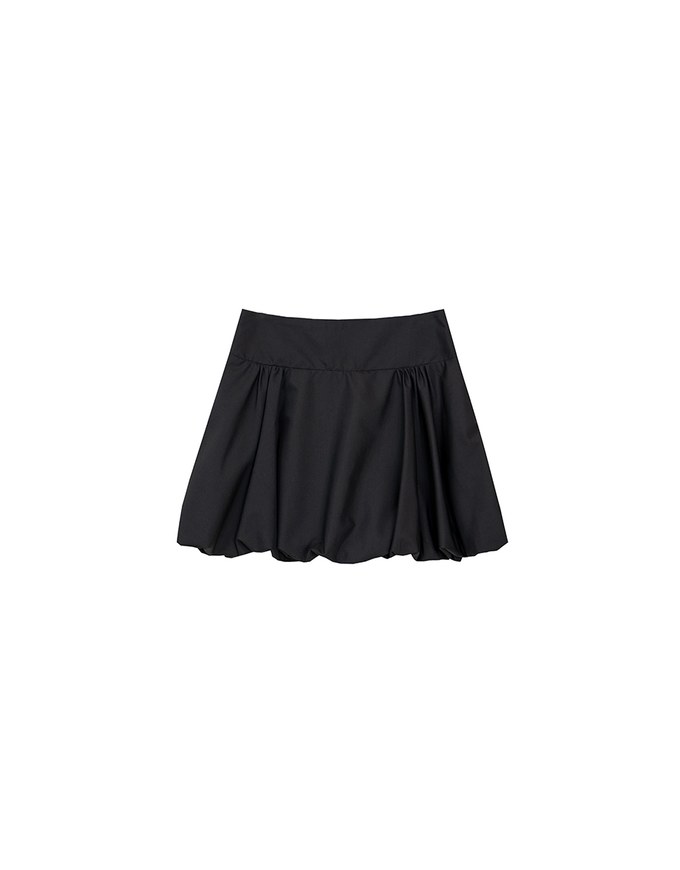 High Waist Bubble Silhouette Mini Skirt