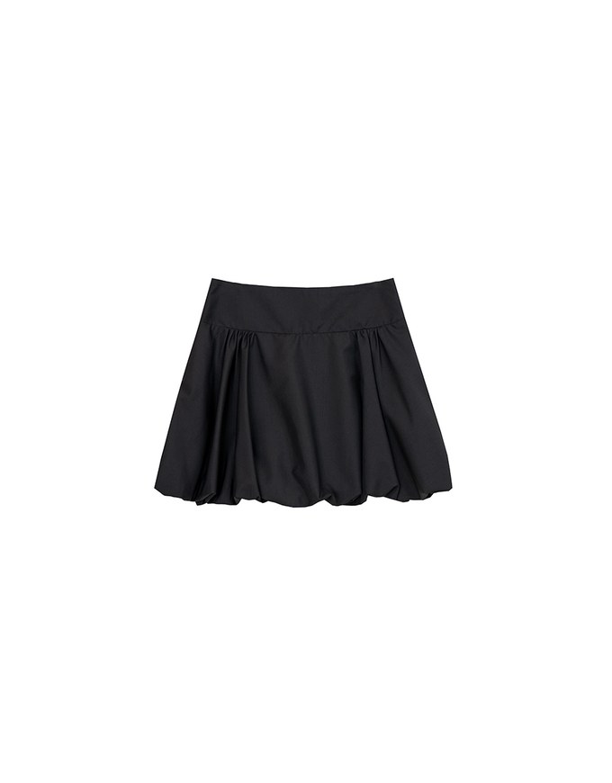 High Waist Bubble Silhouette Mini Skirt