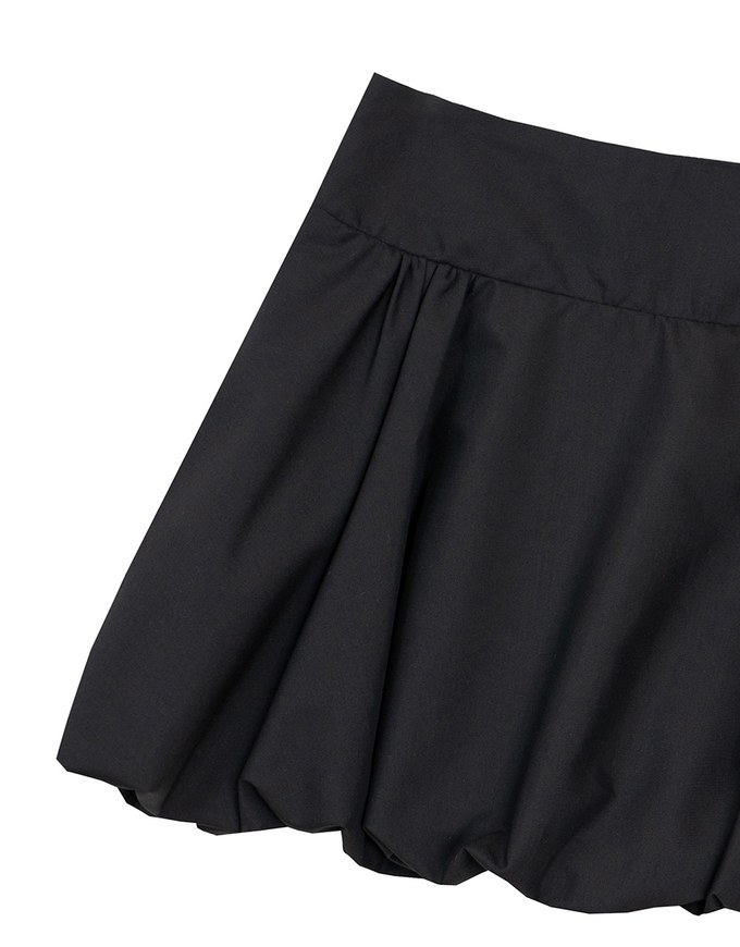 High Waist Bubble Silhouette Mini Skirt