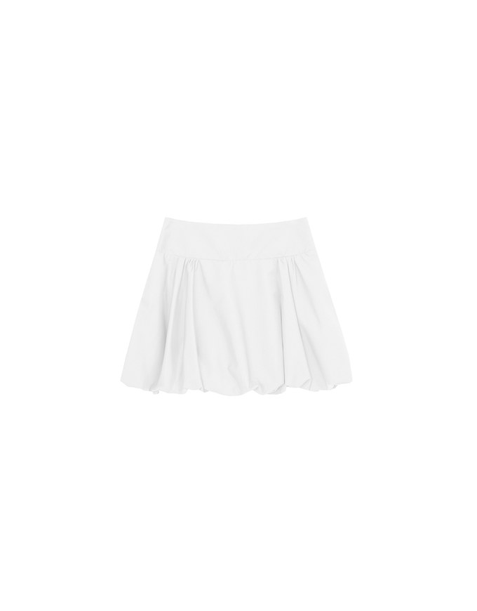 High Waist Bubble Silhouette Mini Skirt