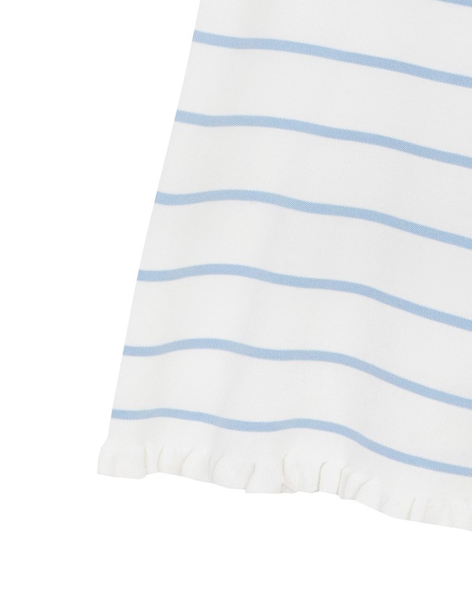 Striped Knit Maxi Skirt with Ruffled Hem