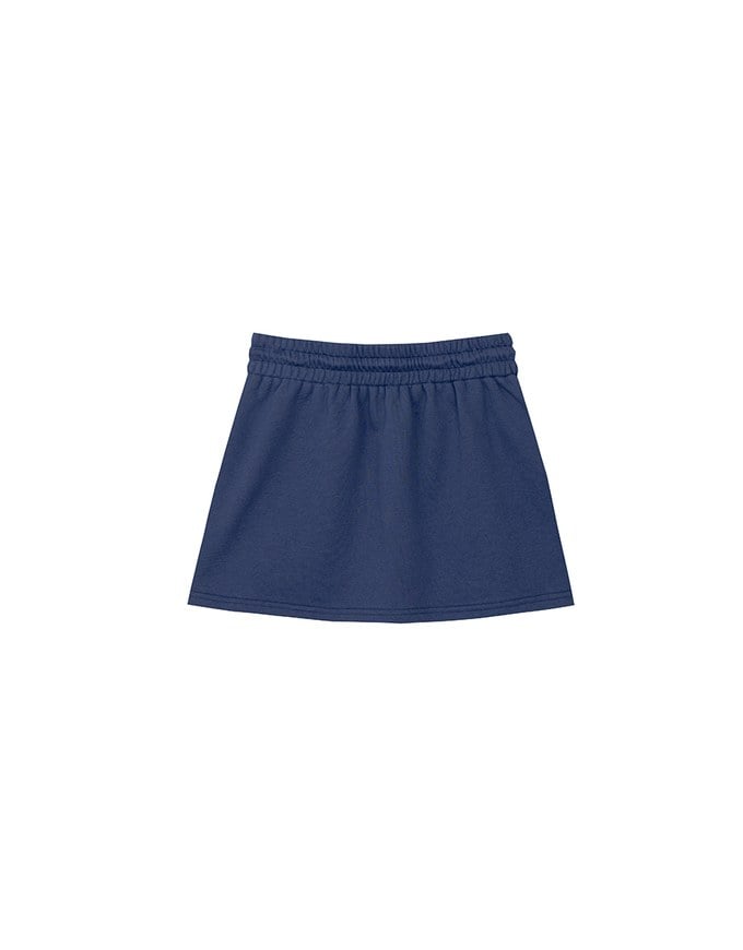 Drawstring Low Waist Cotton Mini Skirt with Side Pockets