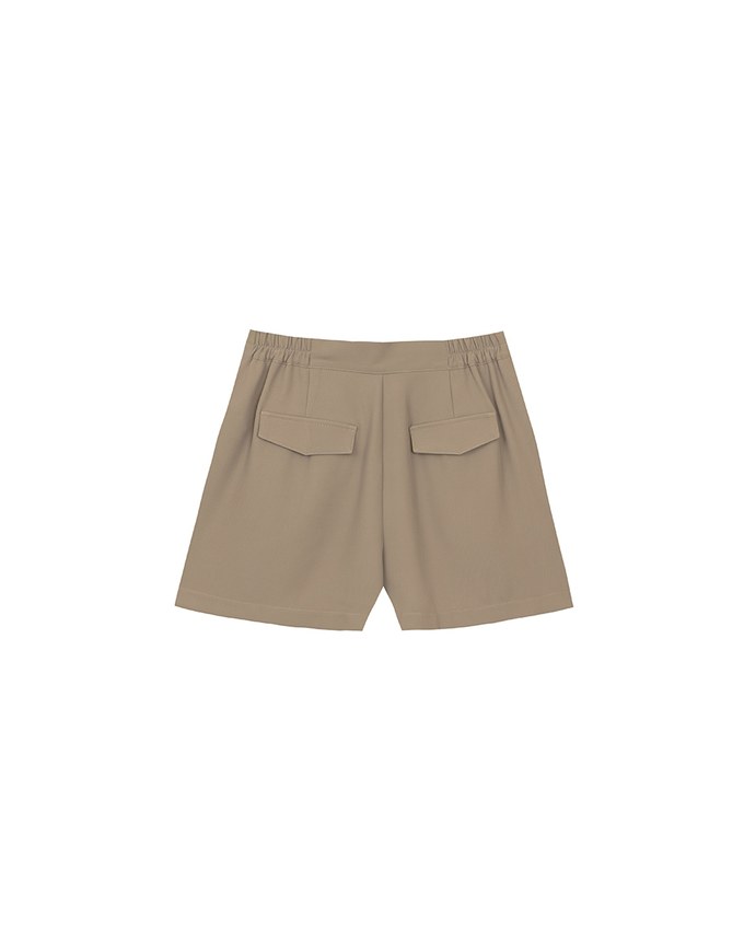 High Waist Pleated A Line Shorts