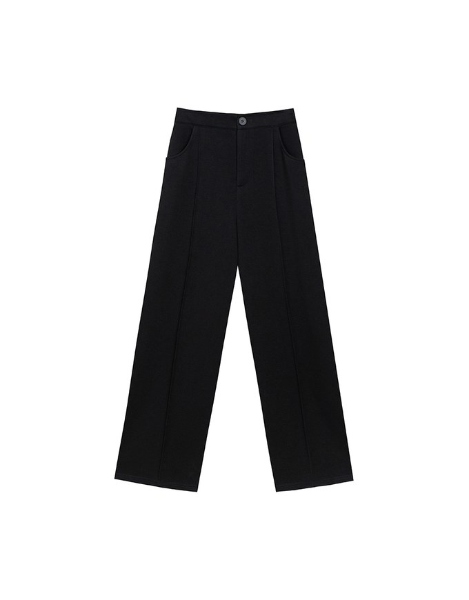 AIRY HOURGLASS Relaxed Fit Wide Leg Pants with Seam Detail