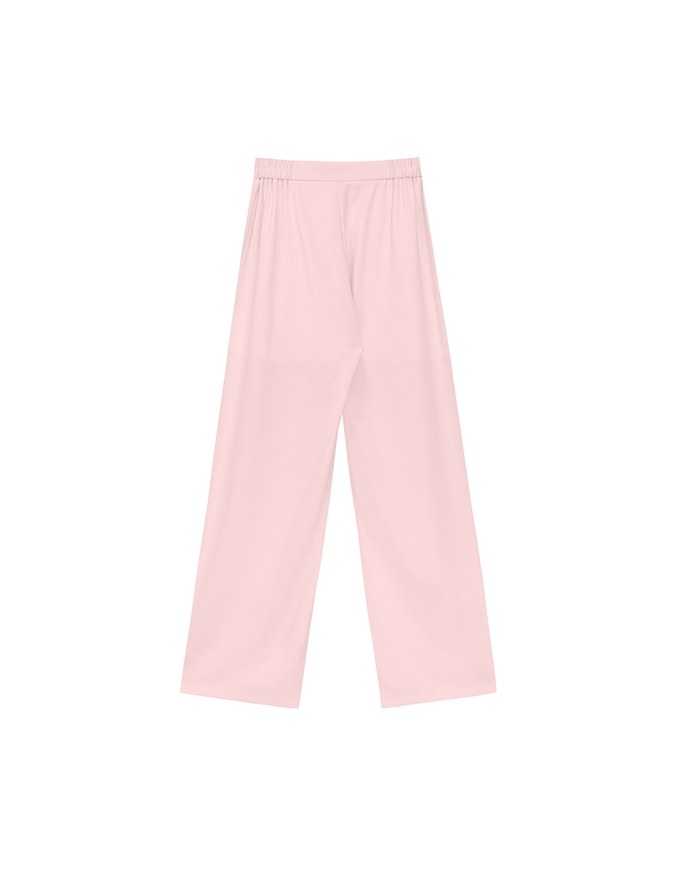 Textured Check High Waist Wide Leg Pleated Trousers
