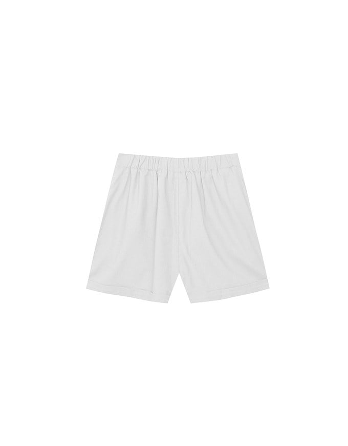 Casual Wide Leg Tailored Linen Shorts with Button Closure
