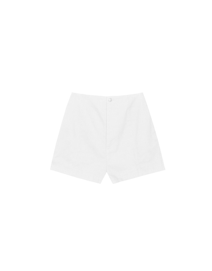 High Waist Hidden Closure Tailored Fit A Line Shorts