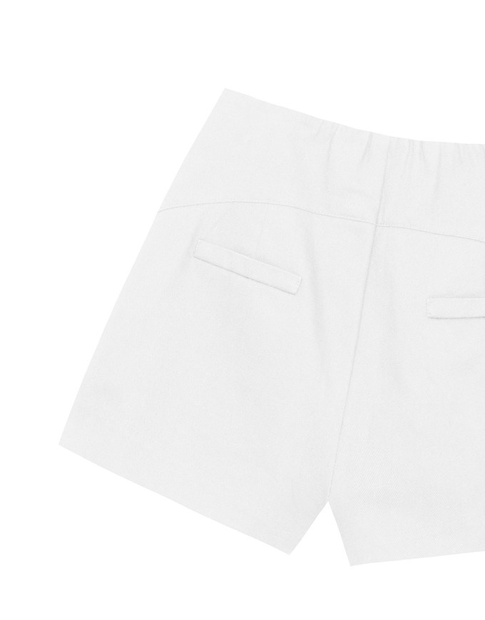 High Waist Hidden Closure Tailored Fit A Line Shorts