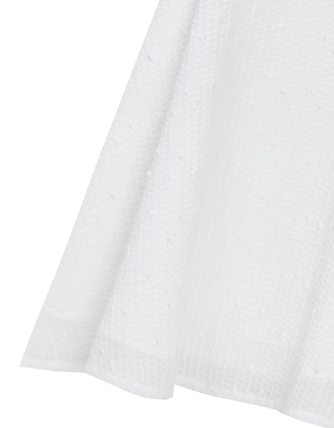 Textured Dot Weave Flare Mini Dress with Spaghetti Straps