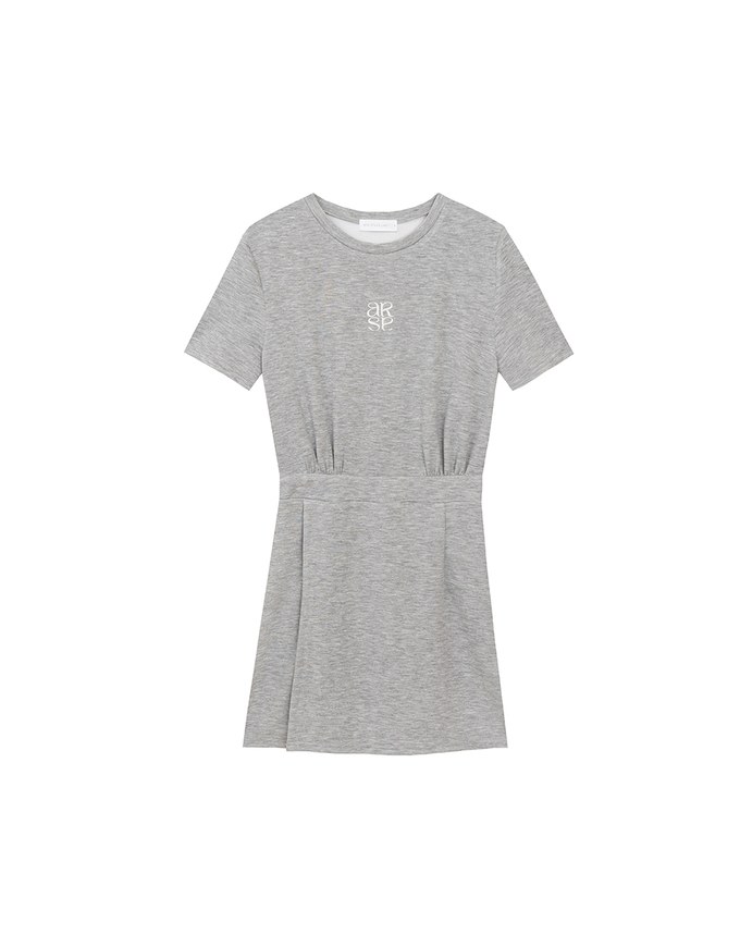 AIRY HOURGLASS Casual Sculpted Waist Mini Dress with AIR SPACE Logo Embroidered