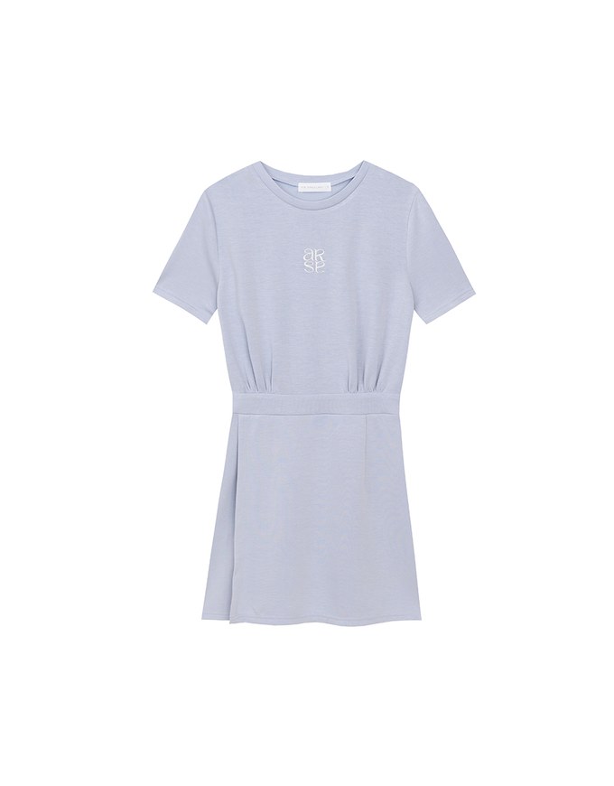 AIRY HOURGLASS Casual Sculpted Waist Mini Dress with AIR SPACE Logo Embroidered