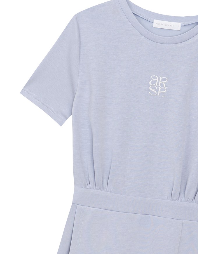 AIRY HOURGLASS Casual Sculpted Waist Mini Dress with AIR SPACE Logo Embroidered