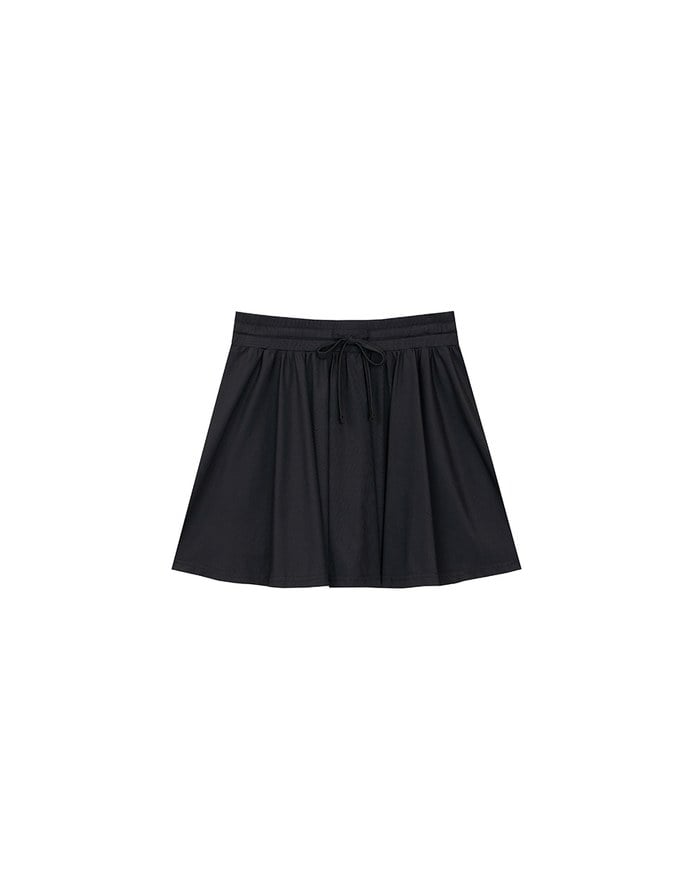 Cooling Fabric High Waist Flare Skort with Inner Shorts