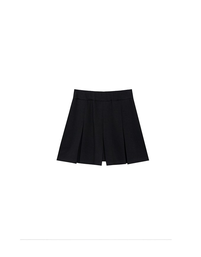 AIRY HOURGLASS High Waist Knit Pleated Flare Skort